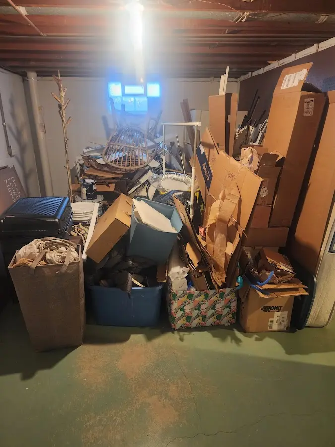 Roll-off dumpster container at job site for Concrete Dumpster Rental in Huntersville